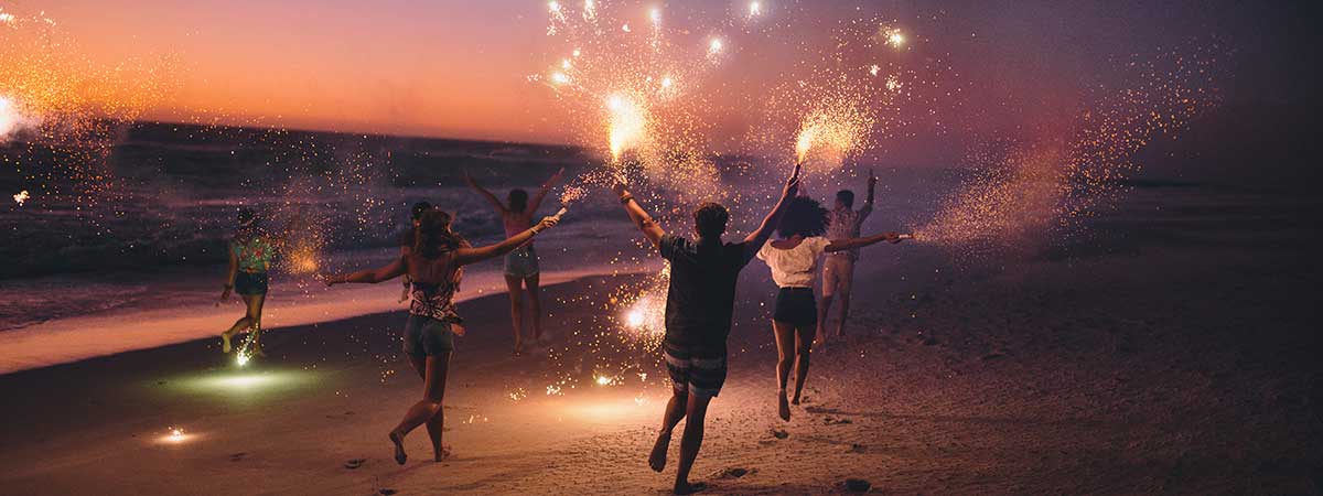 People with fireworks
