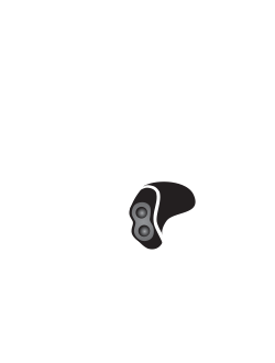 technical drawing of an in the ear hearing aid